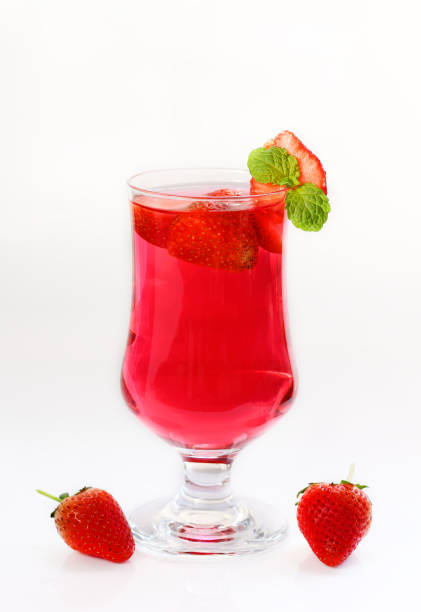 Strawberry juice is nature fresh.