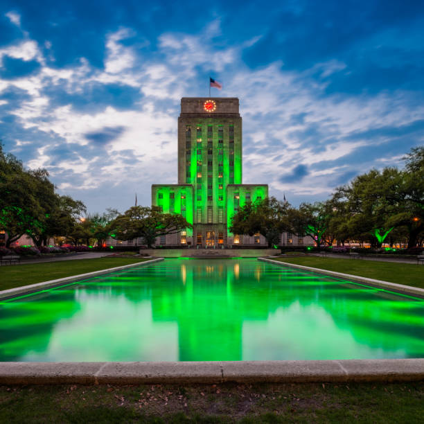 istock City Hall of Houston Texas at dusk 689685210