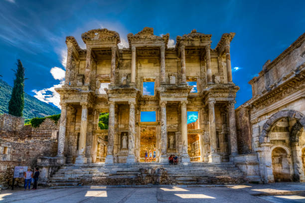 터키에 베 소 고 대 도시 - turkey tourist ephesus roman 뉴스 사진 이미지