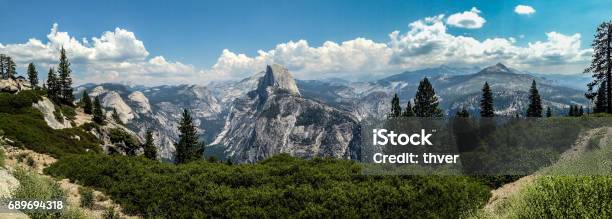Half Dome Yosemite National Park Usa Stock Photo - Download Image Now - Yosemite National Park, Panoramic, Natural Landmark