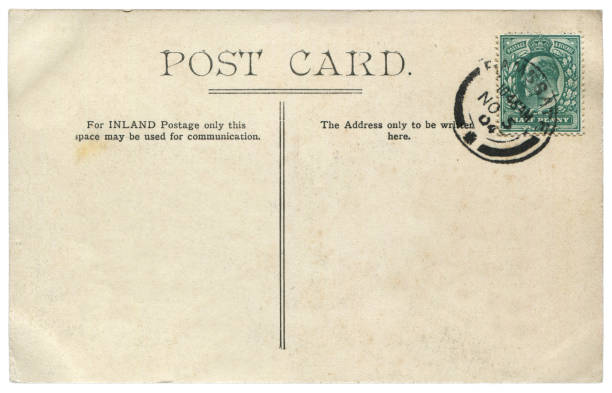 istock vintage blank British postcard background in early 20th century 689694586