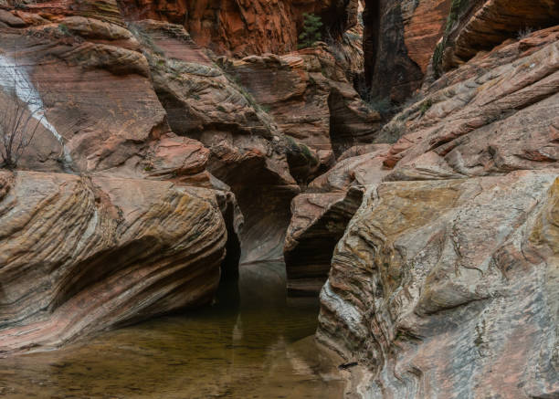 エコー ・ キャニオンの滑らかな岩 - echo canyon ストックフォトと画像