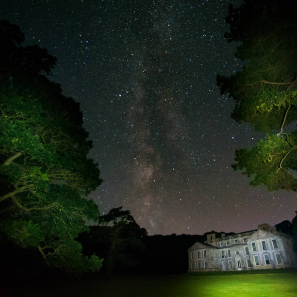 Milky Way at Old Mansion House stock photo