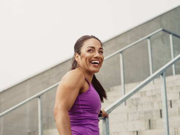 istock Women in Sport professional personal trainer working out 689713082