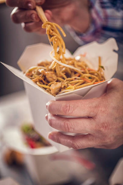 istock Stir Fry Noodles with Chicken 689728662