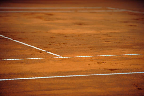 istock Clay tennis court 689768058