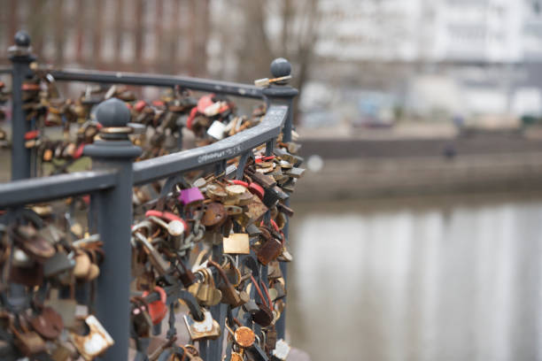 istock the locks on the metal bridge 689781112