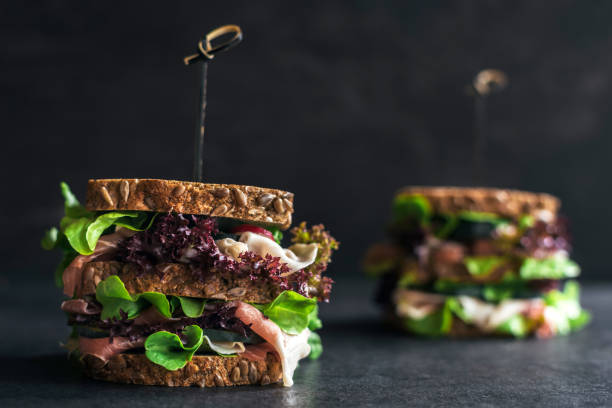 istock Whole grin bread sandwiches 689805400