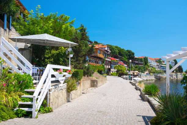 istock Street in ancient town Nesebar, Bulgaria 689805574