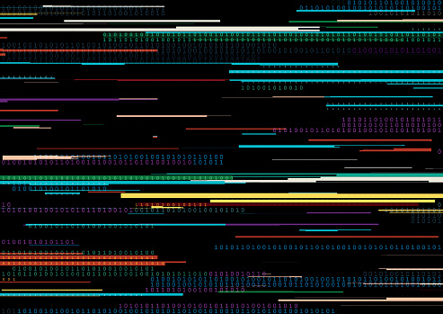 Abstract Background With Glitched Vertical Stripes Stream Line Binary ...