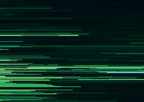 Abstract Background With Glitched Vertical Stripes Stream Line Binary ...
