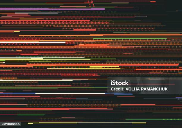 Abstract Background With Glitched Vertical Stripes Stream Line Binary ...