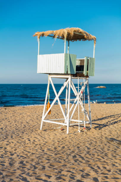 istock Empty Lifeguard Chair on the beach 689808788