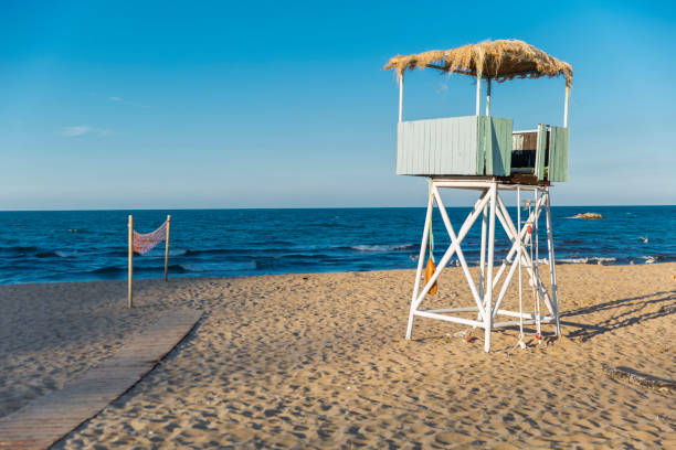 istock Empty Lifeguard Chair on the beach 689808790