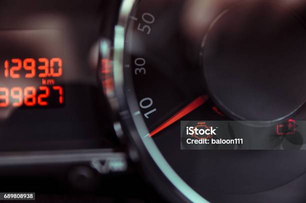 Check Engine Light Car Dashboard In Closeup Stock Photo - Download Image Now - Engine, Igniting, Examining