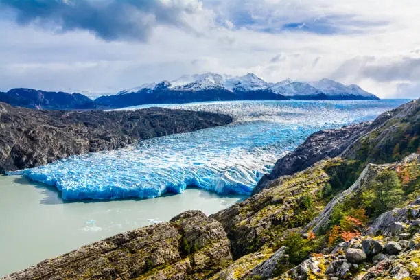 Grey Glacier,Patagonia, Chile - a glacier in the Southern Patagonian Ice Field, Cordillera del Paine