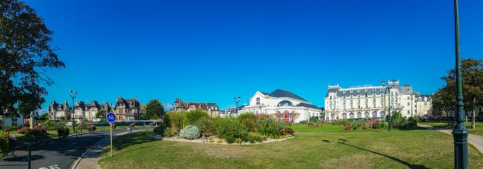 Cabourg, France - September 8, 2016: Cabourg is a commune in the Calvados department in the Normandy region of France. Cabourg is on the coast of the English Channel, at the mouth of the river Dives.
