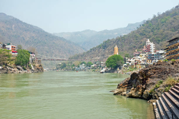 istock View on the Ganga at Laxman Jhula in India 689825108