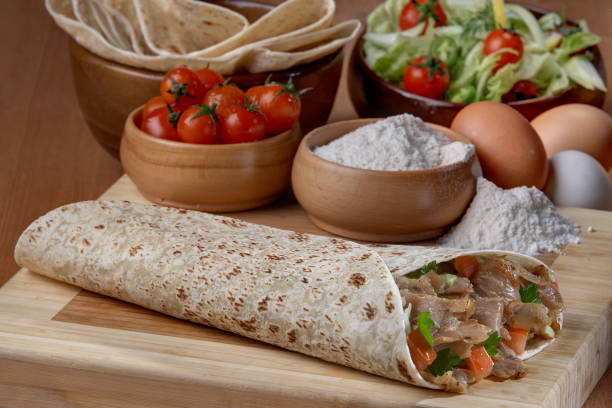 istock Doner,Turkish Shawarma durum Traditional doner wrap 689825824