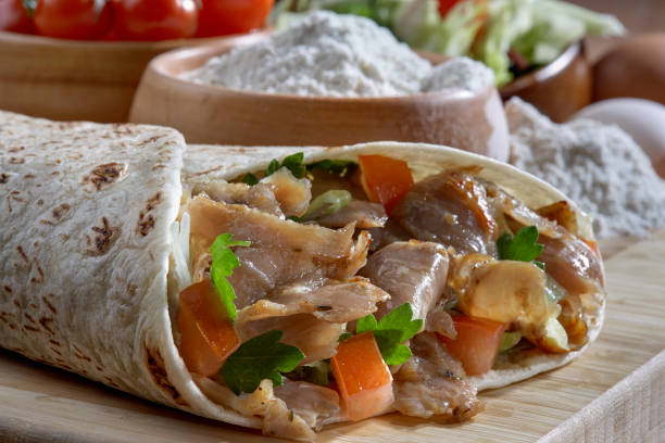 istock Doner,Turkish Shawarma durum Traditional doner wrap 689825918
