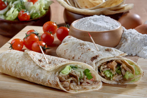 istock Doner,Turkish Shawarma durum Traditional doner wrap 689826046