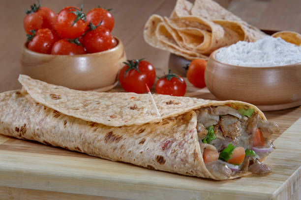 istock Doner,Turkish Shawarma durum Traditional doner wrap 689826304