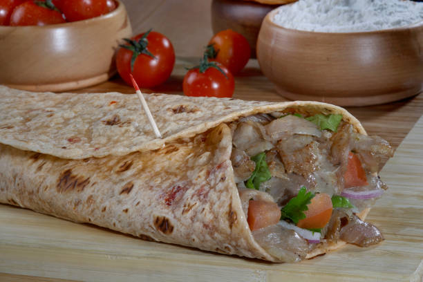 istock Doner,Turkish Shawarma durum Traditional doner wrap 689826428