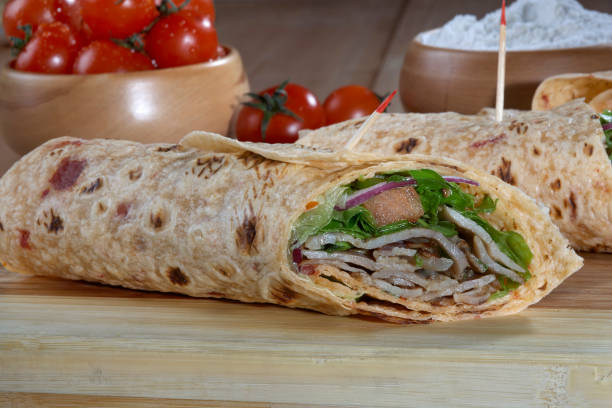istock Doner,Turkish Shawarma durum Traditional doner wrap 689829000