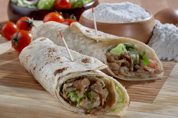 istock Doner,Turkish Shawarma durum Traditional doner wrap 689829230