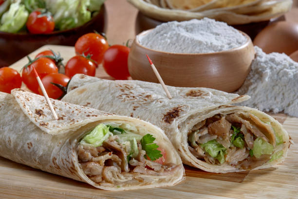 istock Doner,Turkish Shawarma durum Traditional doner wrap 689829316