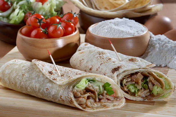 istock Doner,Turkish Shawarma durum Traditional doner wrap 689829350