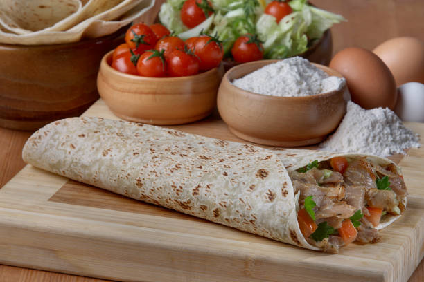 istock Doner,Turkish Shawarma durum Traditional doner wrap 689829584