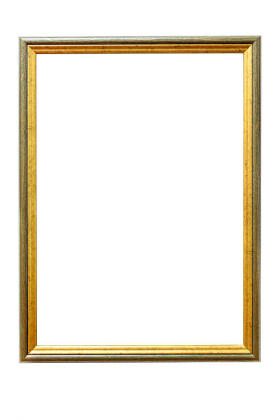 istock Green wooden picture frame on white background 689838340