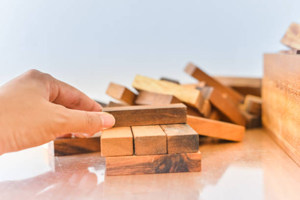 istock Building wood toy. 689867220