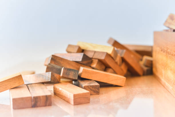 istock Building wood toy. 689867318
