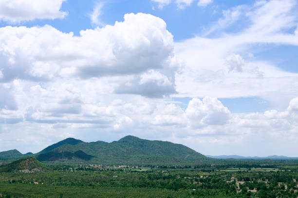 istock landscape nature - layer of mountain and sky view 689871802