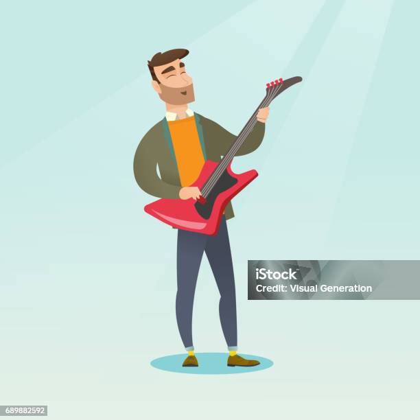 Homme Qui Joue De La Guitare Électrique Vecteurs libres de droits et plus  d'images vectorielles de Guitare électrique - Guitare électrique, Hommes,  Adulte - iStock