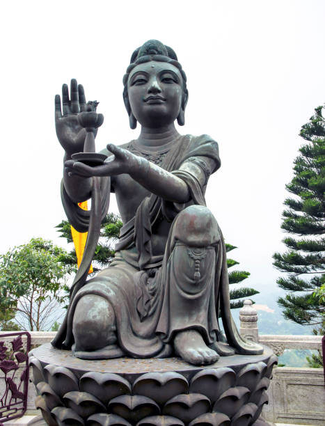 istock Statue on Lantau island 689883618