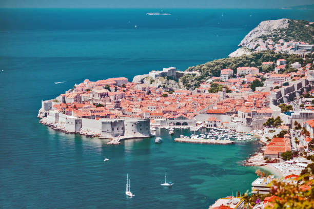 istock Dubrovnik - old town and fort 689886614