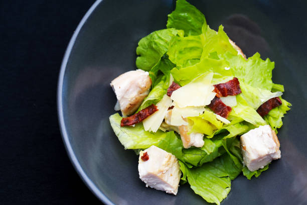 istock Fresh green salad with feta cheese 689889704