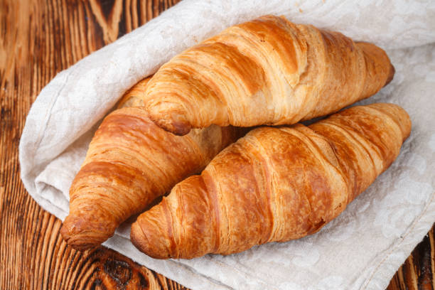 istock Freshly baked croissants for Breakfast. Selective focus 689890072