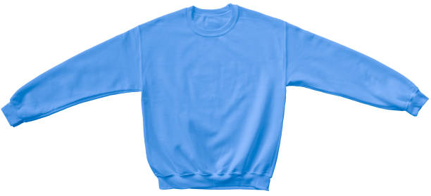 istock Blank sweatshirt light blue color mock up template 689892718