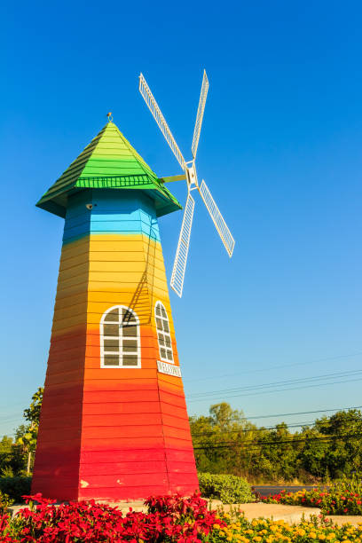 Outdoor wind turbines in thailand