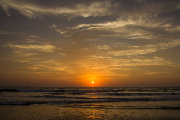 istock Amazing sunset at Arambol beach, North Goa, India 689904532