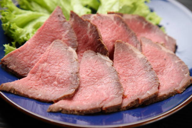 istock sliced roasted beef with grated Japanese radish 689907412