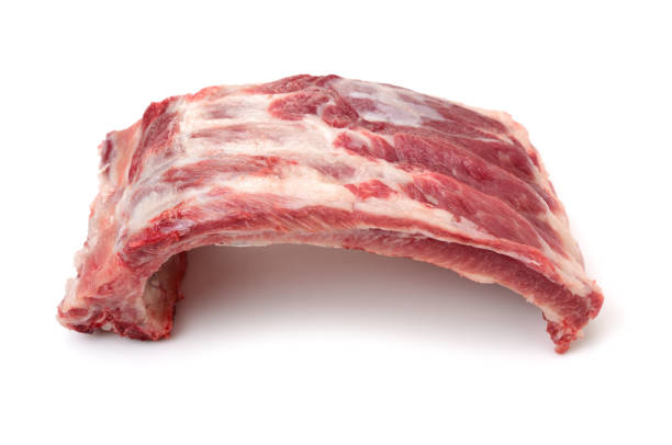 istock Raw Pork Ribs  isolated on white background 689911858