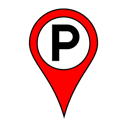 Map pin location poi parking
