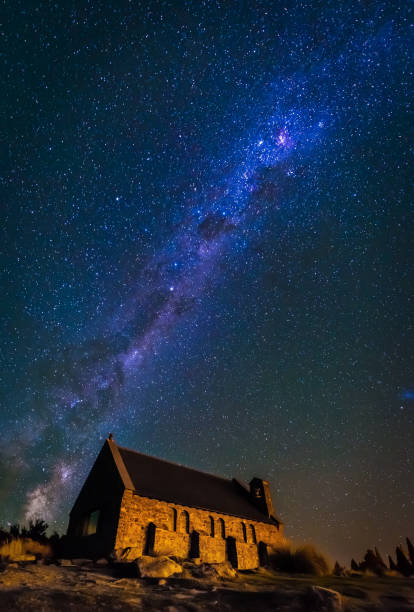 istock Church Of Good Shepherd Under The Milky Way 689916524