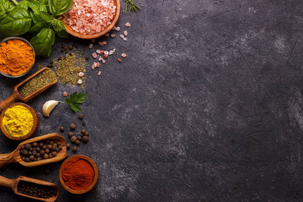 istock Herbs and spices over black 689916966