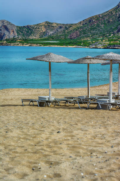 Summer vacations on Souda beach in Crete.
